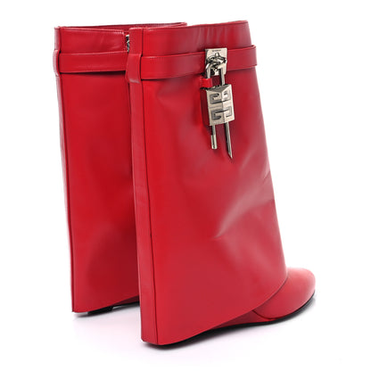 Givenchy Calfskin Shark Lock Ankle Boots 39 Red 4 of 9
