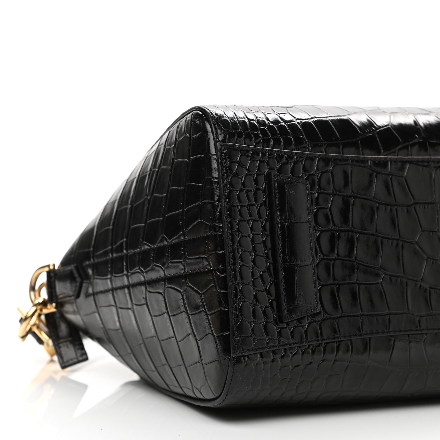 Givenchy Calfskin Crocodile Embossed Small Antigona Black 9 of 11
