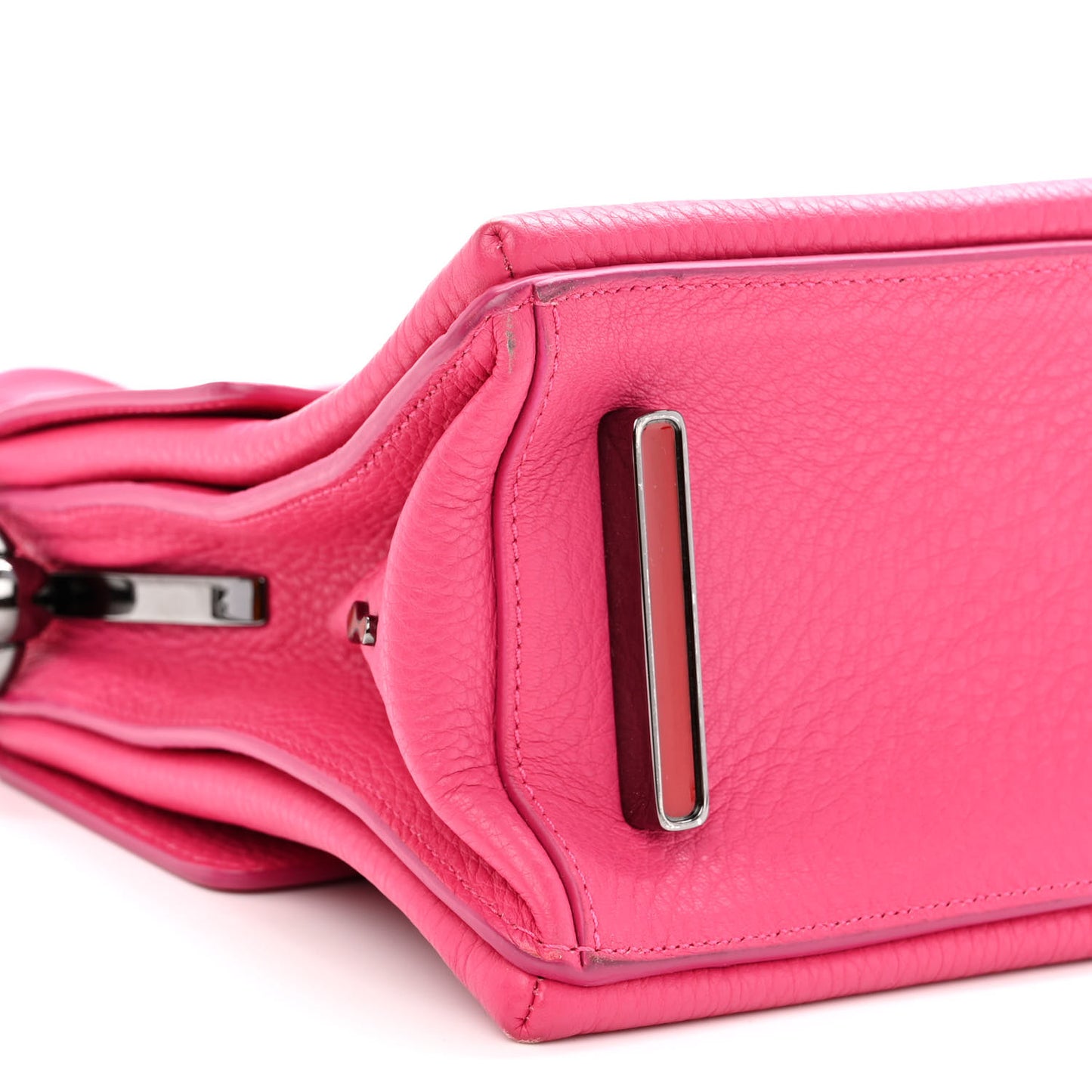 Grained Calfskin Passage Messenger Pink