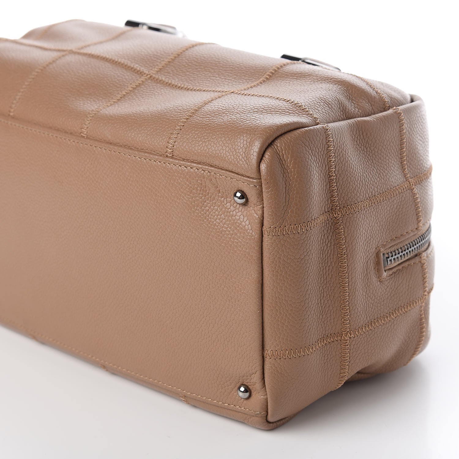 Chanel Caviar Square Stitched Tote Beige 7 of 11