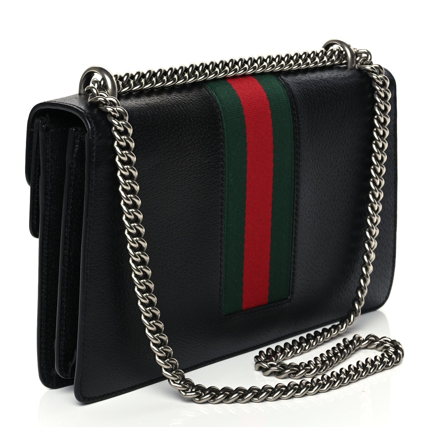 Gucci Calfskin Web Small Dionysus Shoulder Bag Black 2 of 9