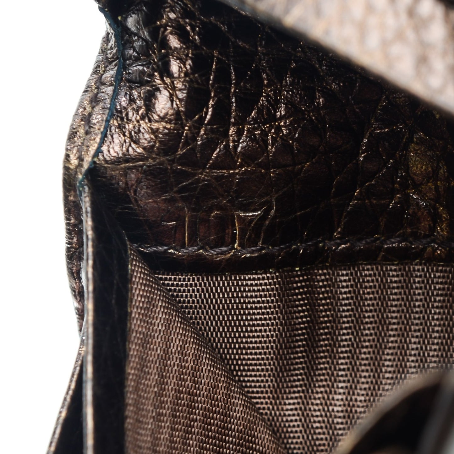 Vitello Daino Antik Compact Zip Around Wallet Bronzo