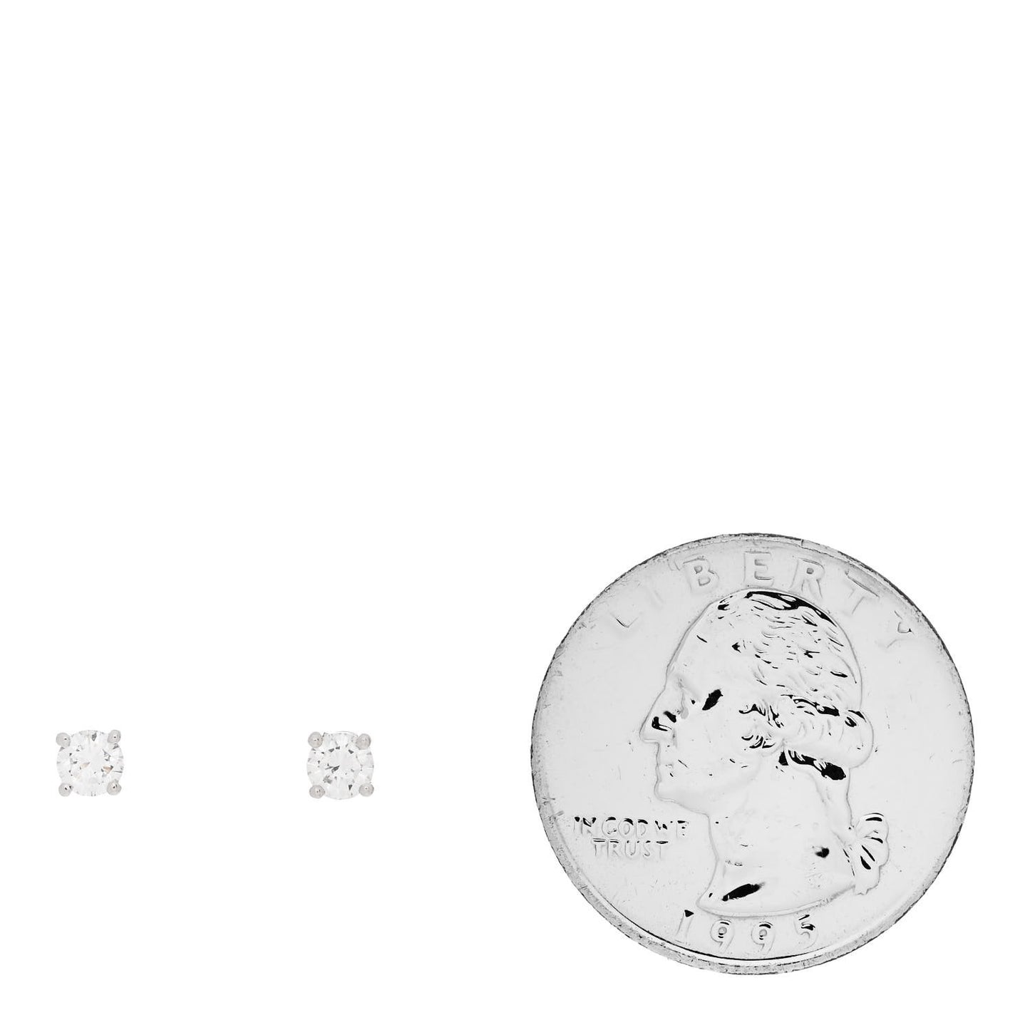 Platinum Diamond .36ctw Solitaire Earrings