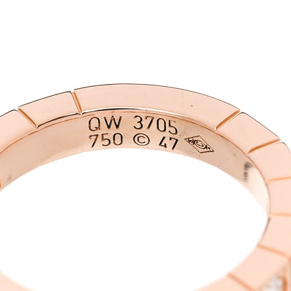 Cartier 18K Pink Gold Diamond Pink Sapphire Lanieres Ring 47 4.25 4 of 5