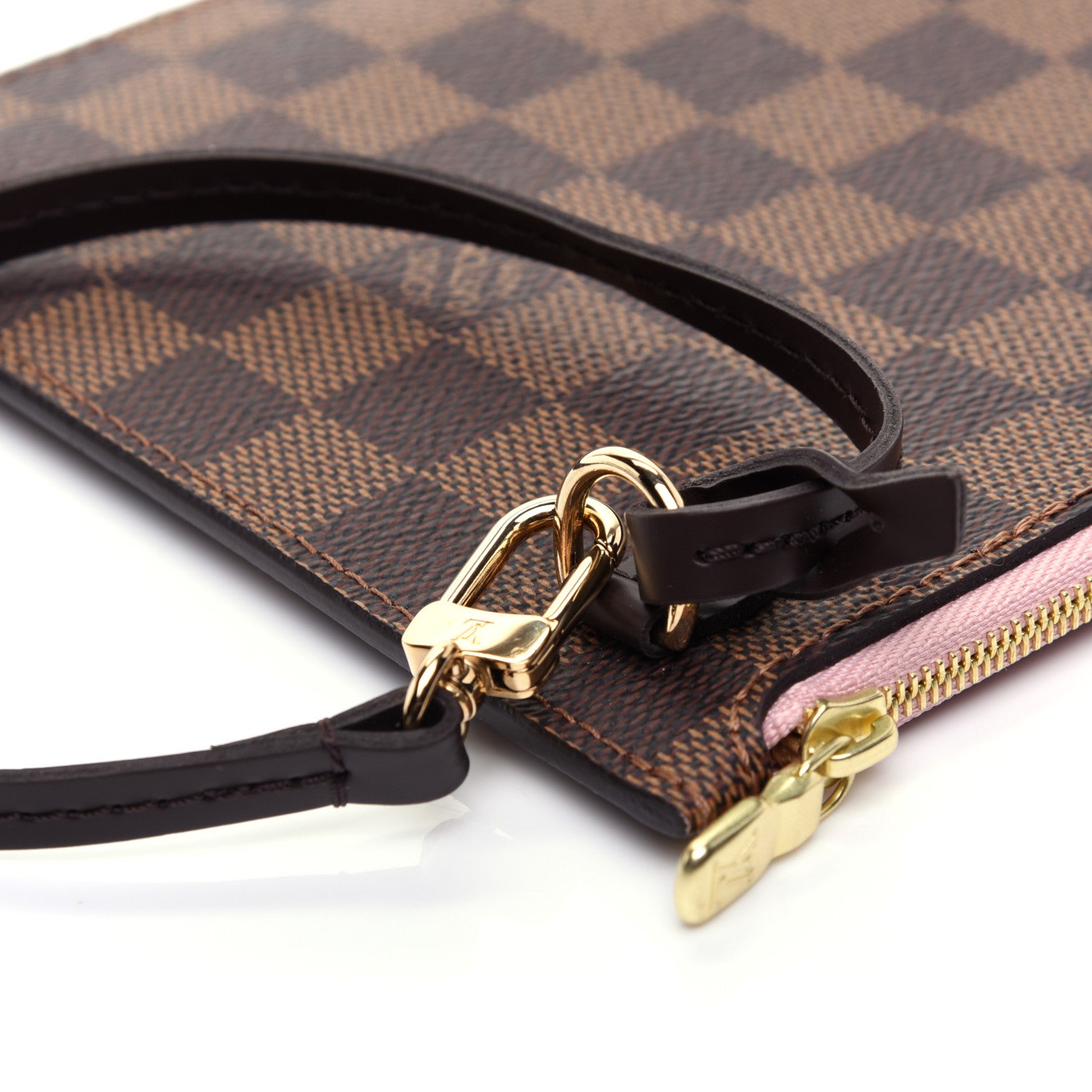 Louis Vuitton Damier Ebene Neverfull MM GM Pochette Rose Ballerine 10 of 10