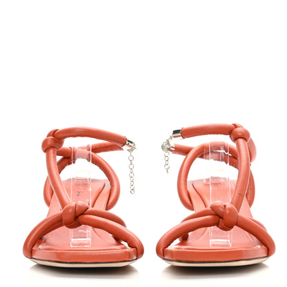 Jimmy Choo Nappa Fort 50 Knotted Sandals 36.5 Tan 2 of 8