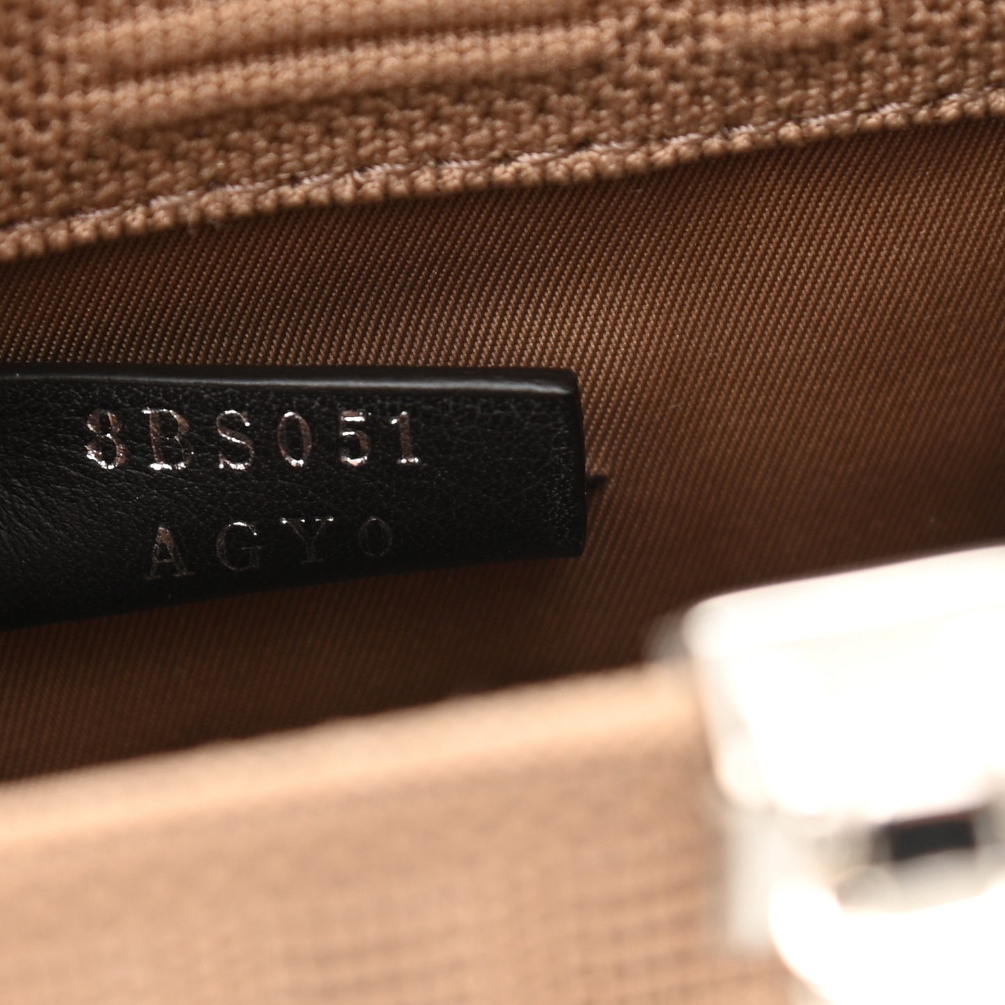 Technical Fabric Vitello Ceylon Plexiglass FF Mini Fendi Sunshine Shopper Tote Sand