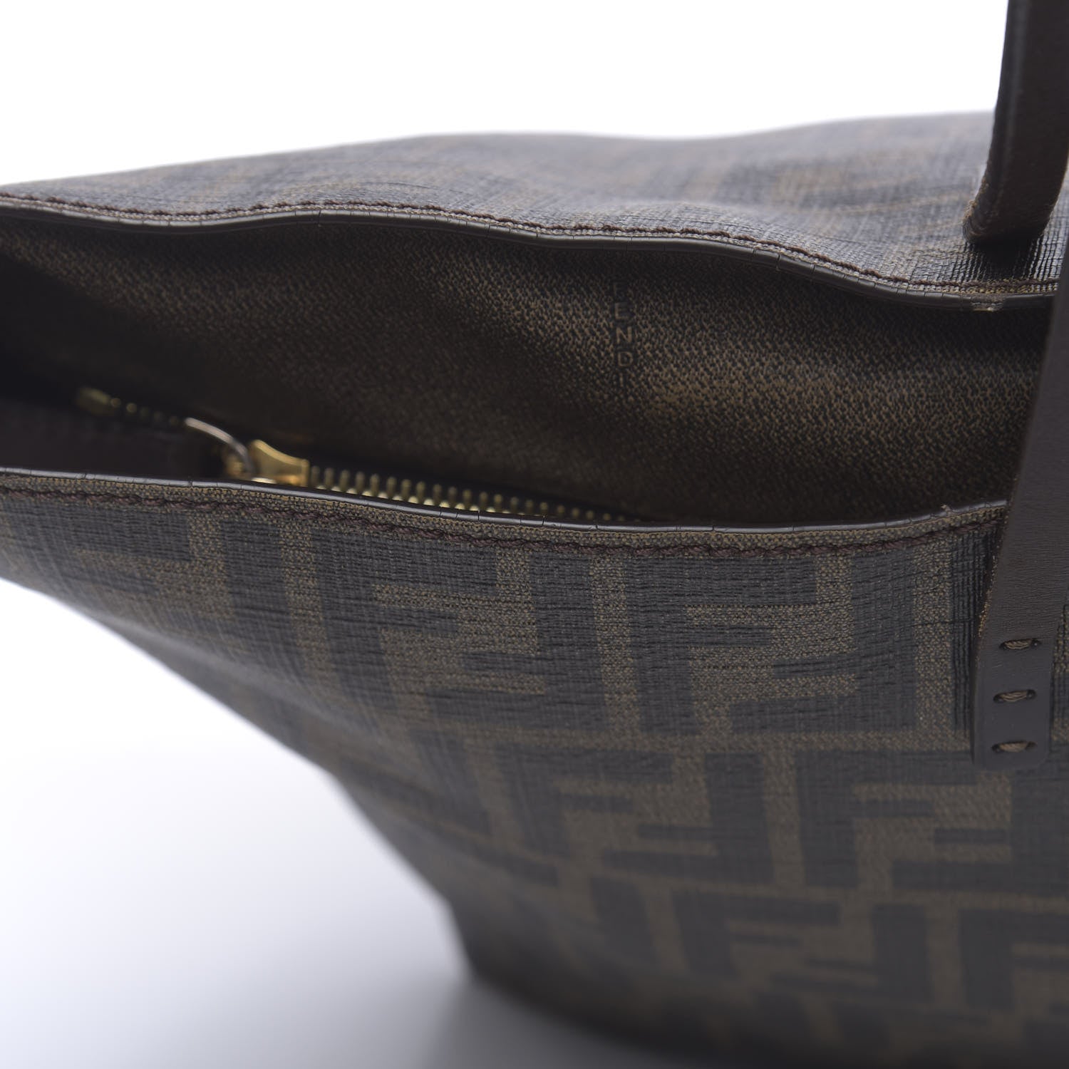 Fendi Zucca Spalmati Medium Roll Tote Tobacco Moro 16 of 23