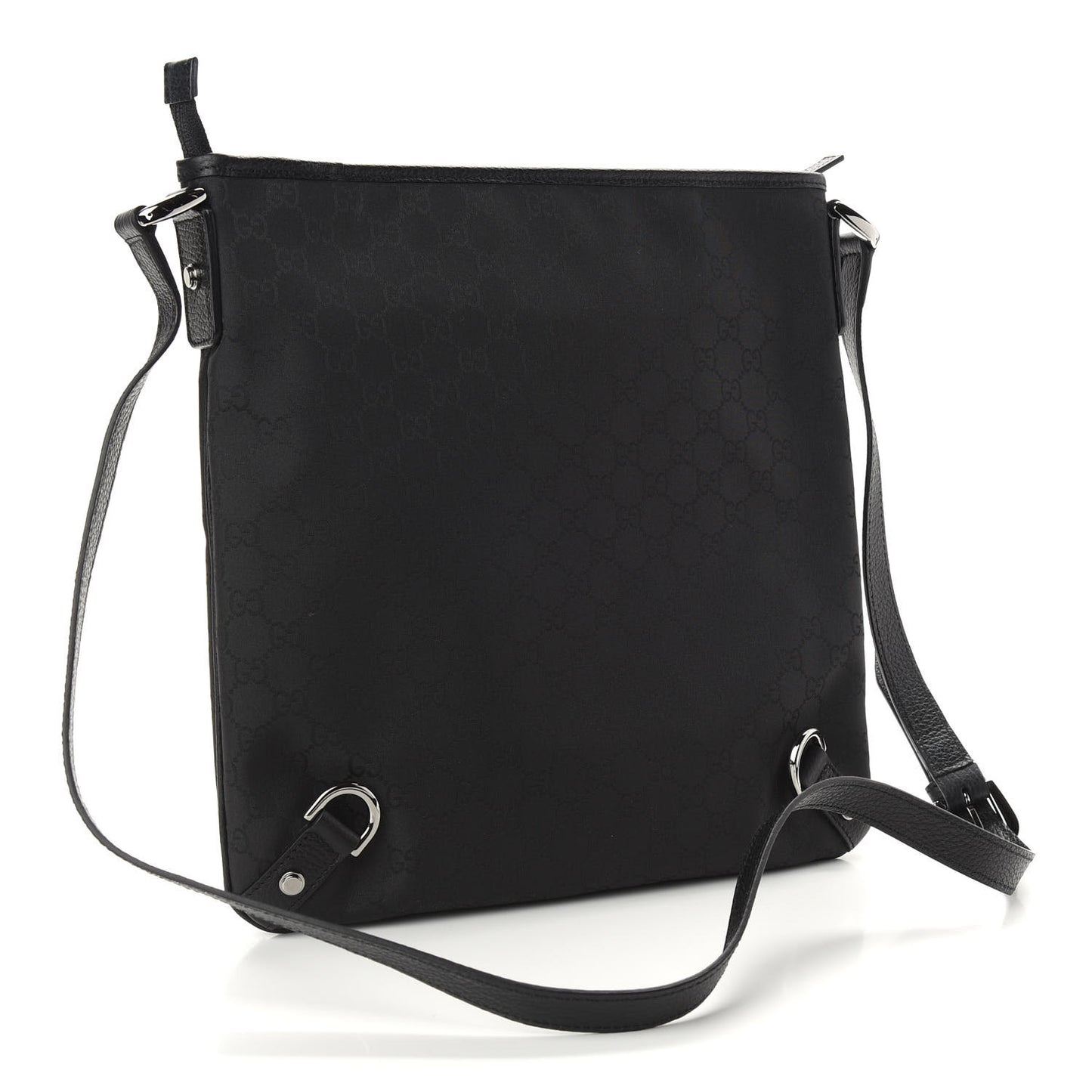 Nylon Monogram Abbey Messenger Bag Black