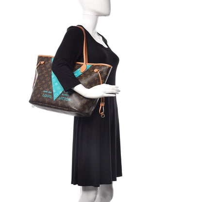 Louis Vuitton Monogram V Neverfull MM Turquoise 2 of 19
