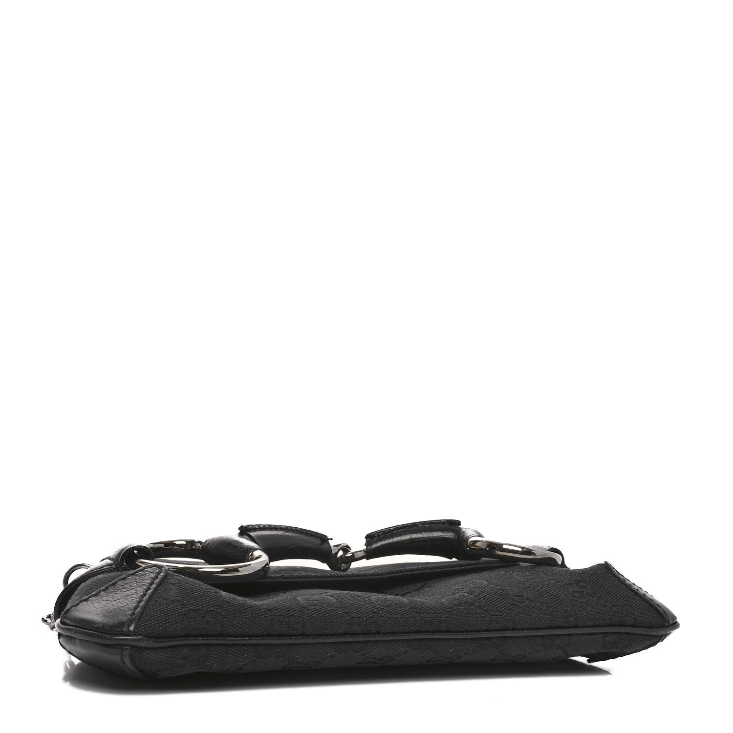 Gucci Monogram Horsebit Chain Clutch Black 4 of 13