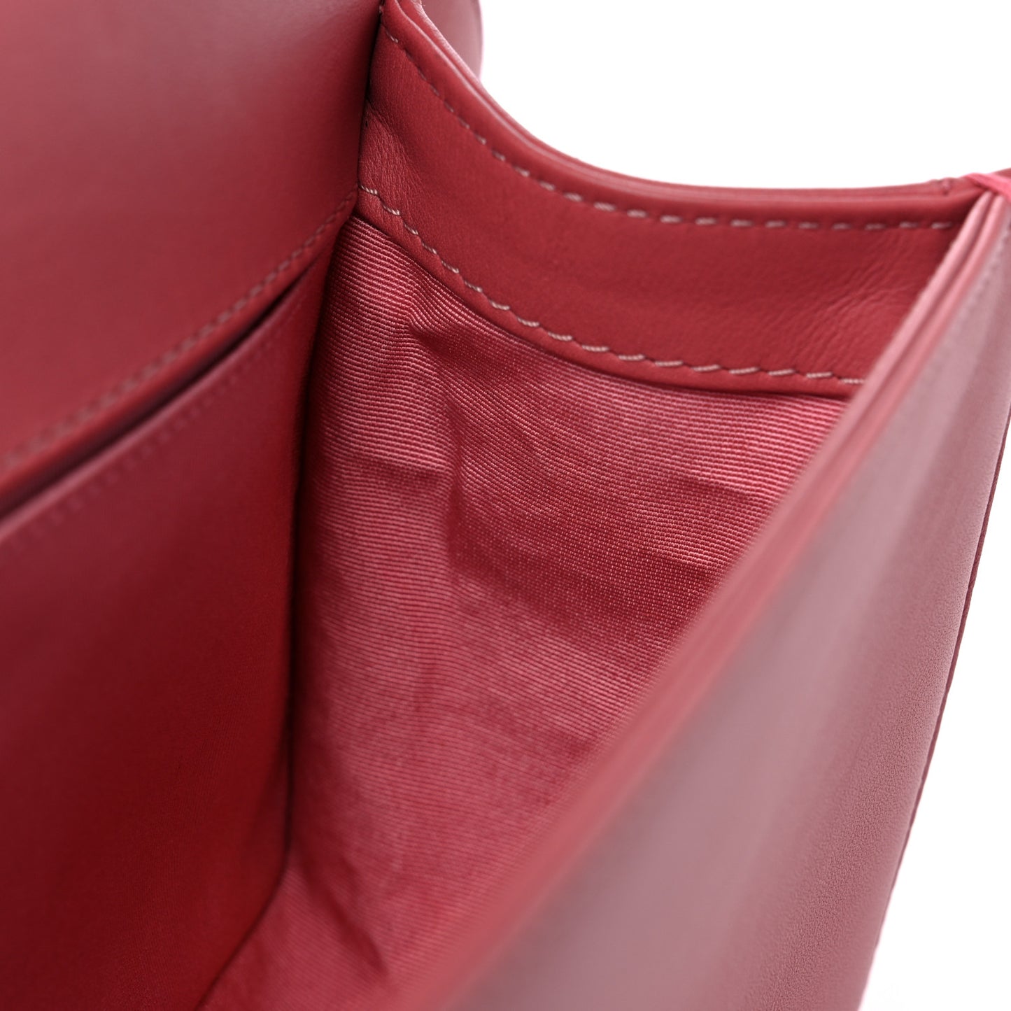 Calfskin Chevron Quilted Medium Boy Flap Pink