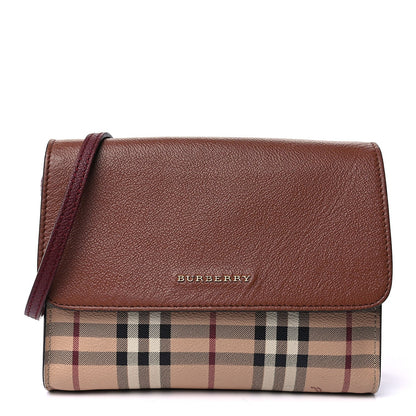 Burberry Haymarket Check Small Loxley Crossbody Bright Toffee 1 of 8