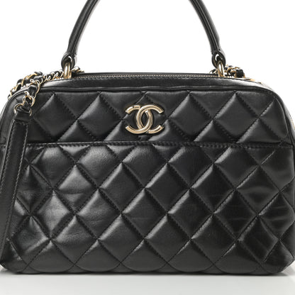 Chanel Lambskin Quilted Medium Trendy CC Bowling Bag Black 9 of 15