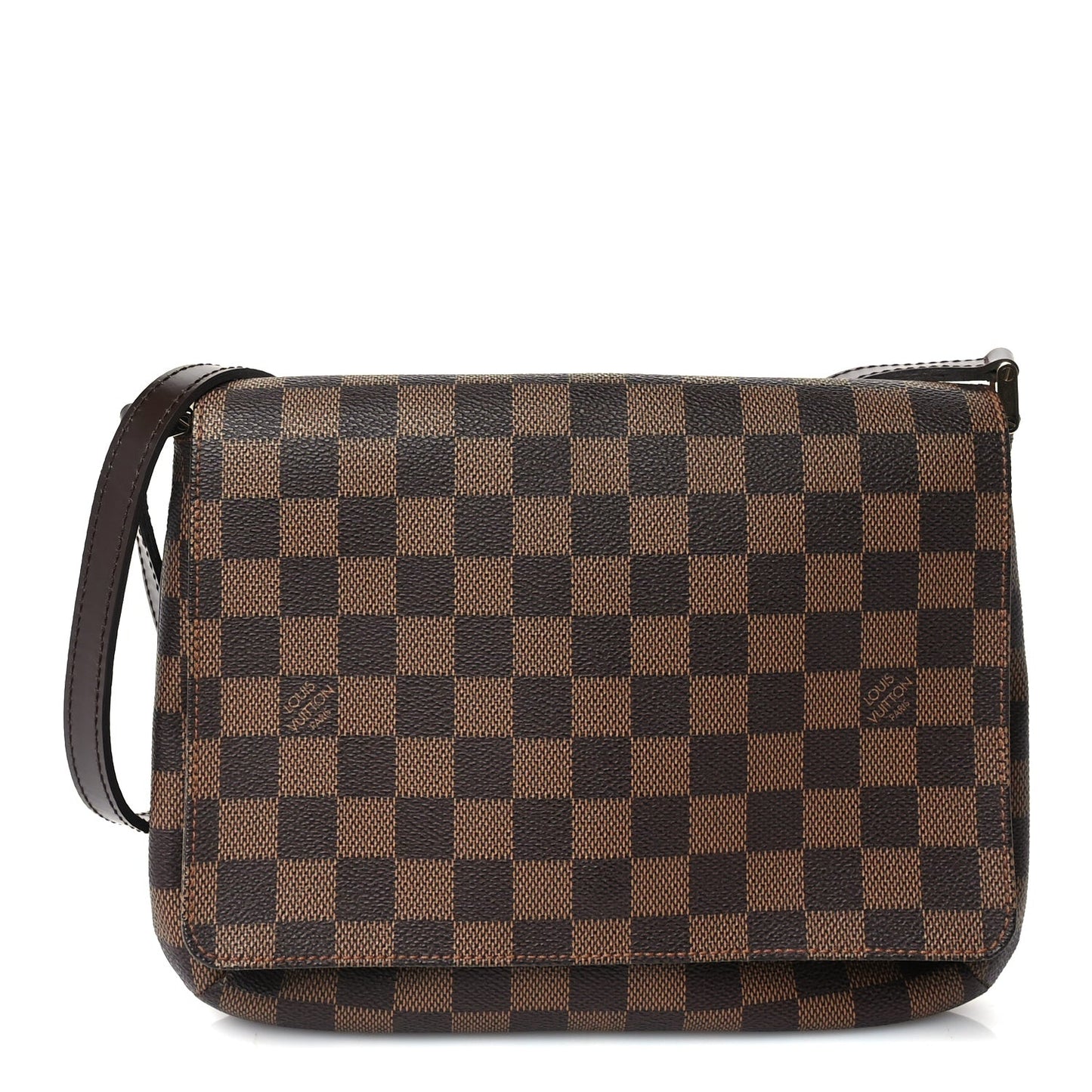 Damier Ebene Musette Tango Long Strap