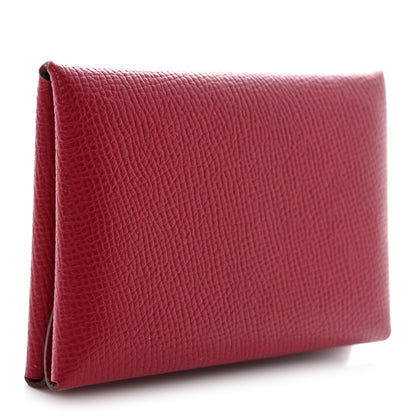 Hermes Epsom Calvi Duo Card Case Rubis 3 of 8