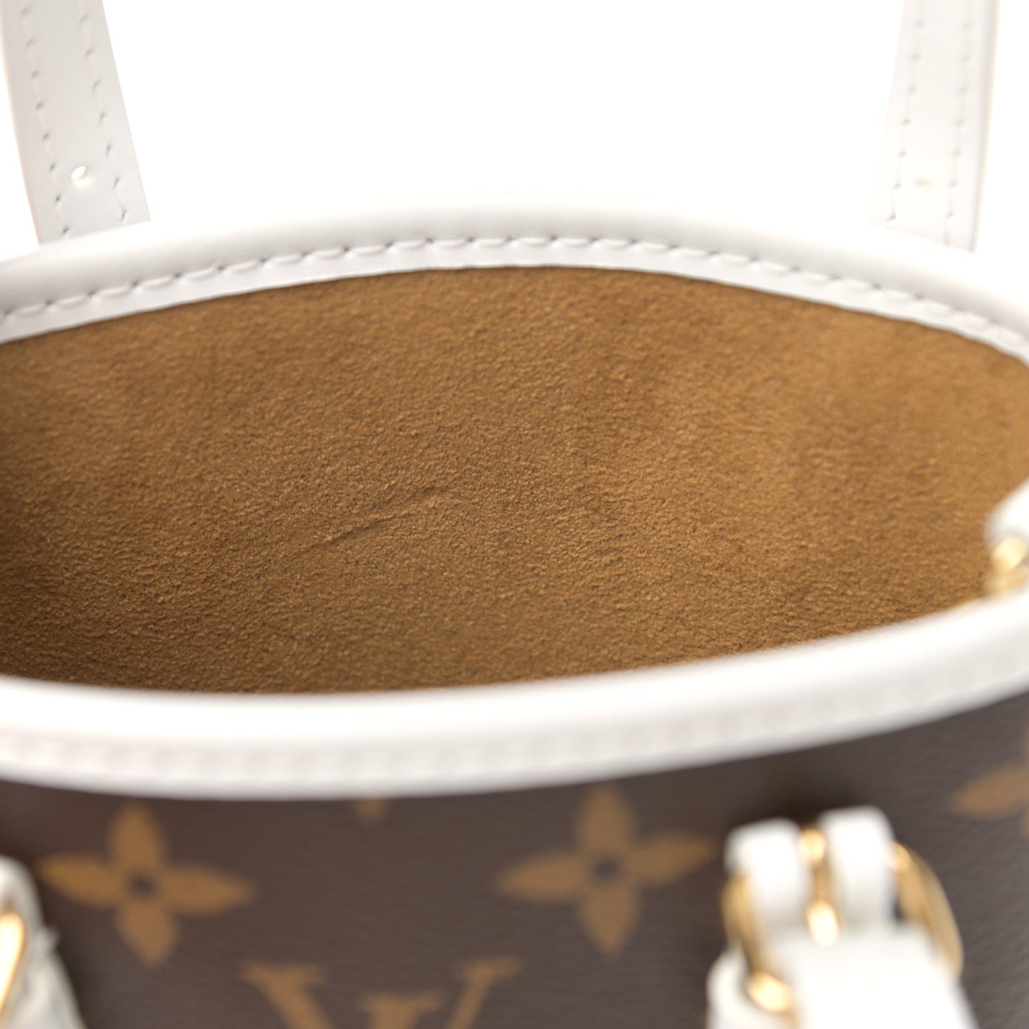 Monogram LV Match Nano Bucket Bag White