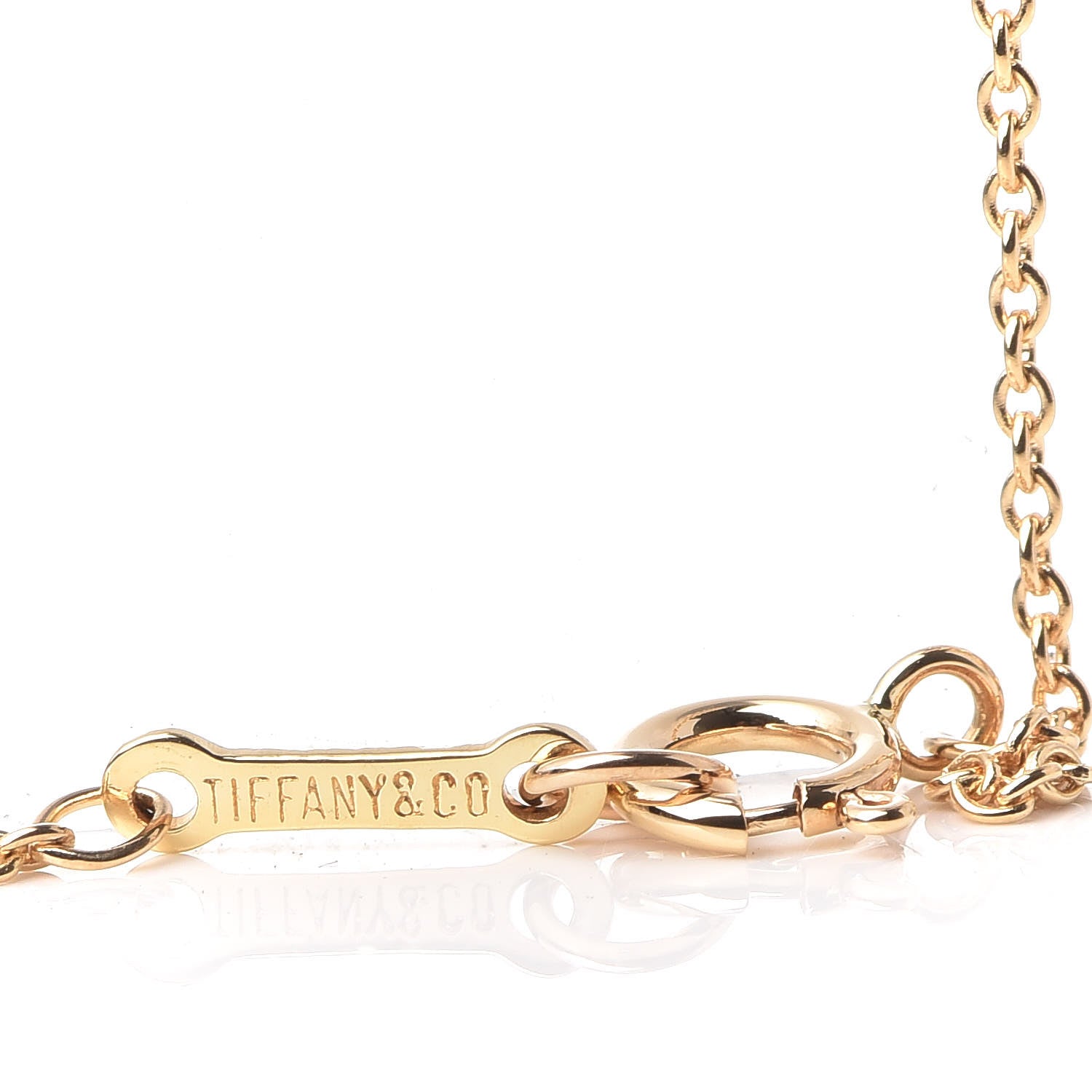 Tiffany 18K Yellow Gold Diamond Elsa Peretti Teardrop Pendant Necklace 6 of 6