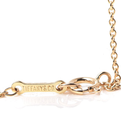 Tiffany 18K Yellow Gold Diamond Elsa Peretti Teardrop Pendant Necklace 6 of 6