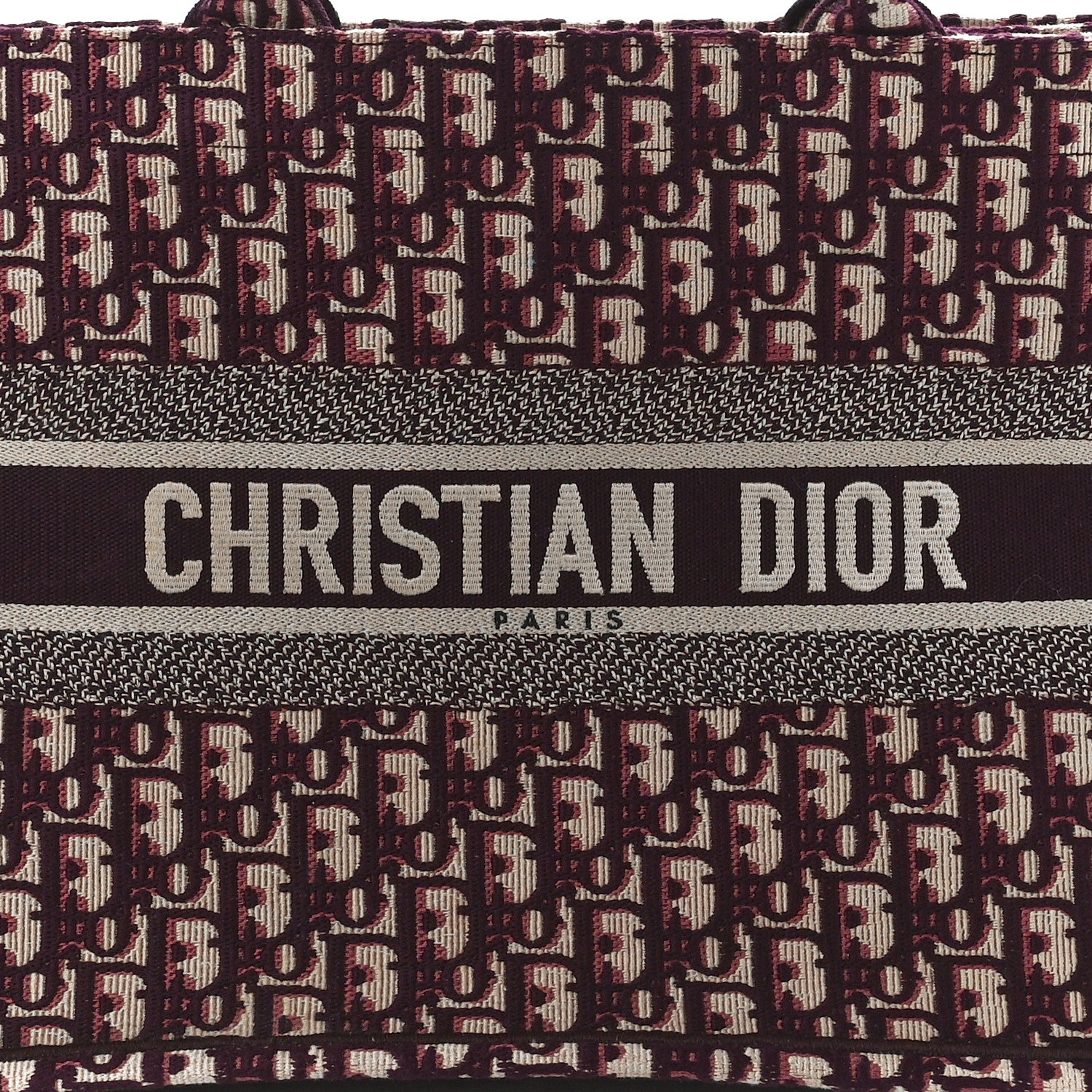Christian Dior Oblique Medium Book Tote Burgundy Multicolor 8 of 11