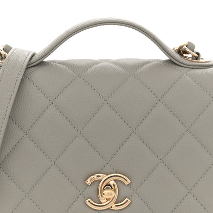 Chanel Caviar Quilted Medium Business Affinity Flap Grey 8 of 11