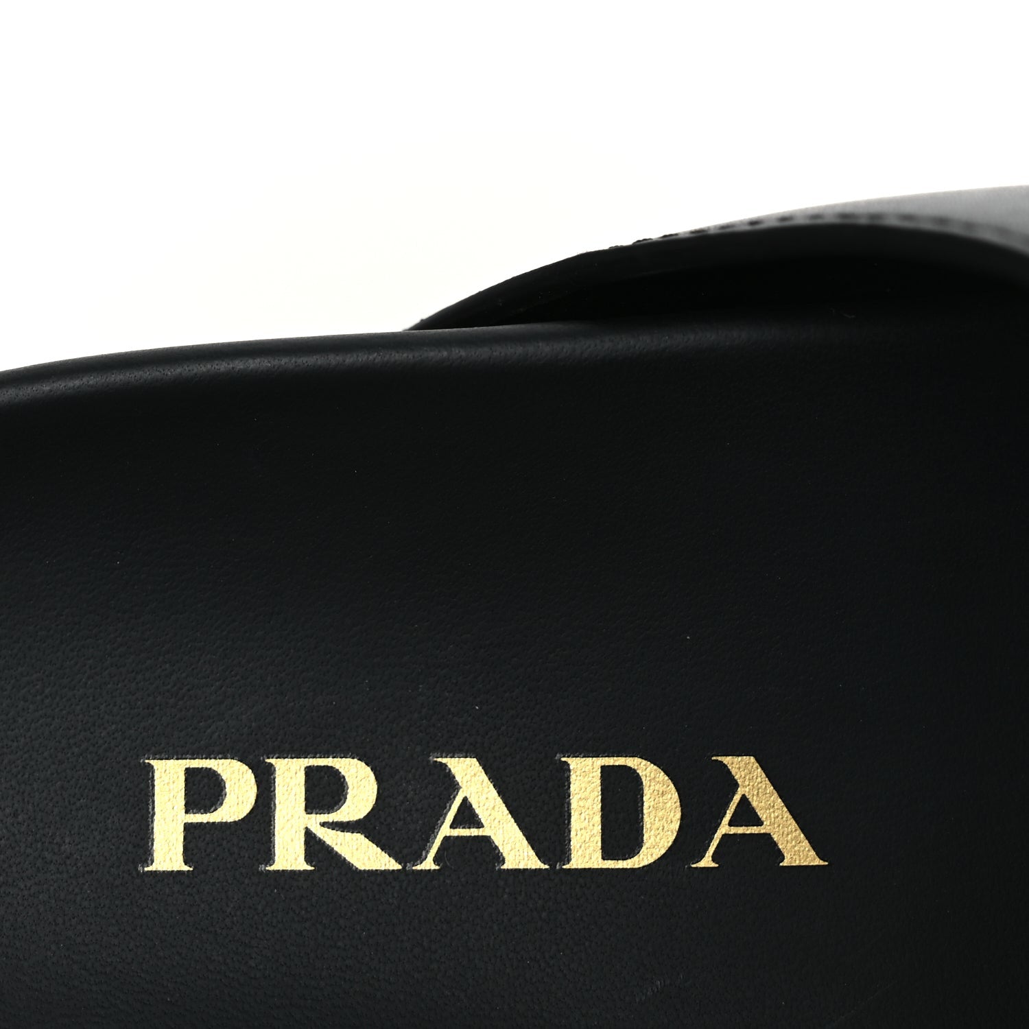 Prada Vitello Sport Metal Triangle Logo Womens Double Buckle 20mm Slide Sandals Black 7 of 9