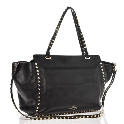 Valentino Garavani Vitello Medium Rockstud Tote Black 3 of 6