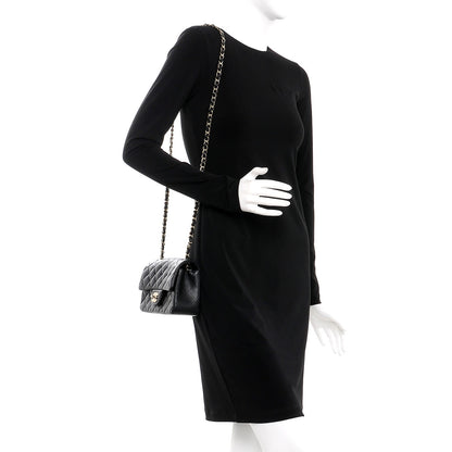 Chanel Lambskin Quilted Mini Rectangular Flap Black 2 of 8