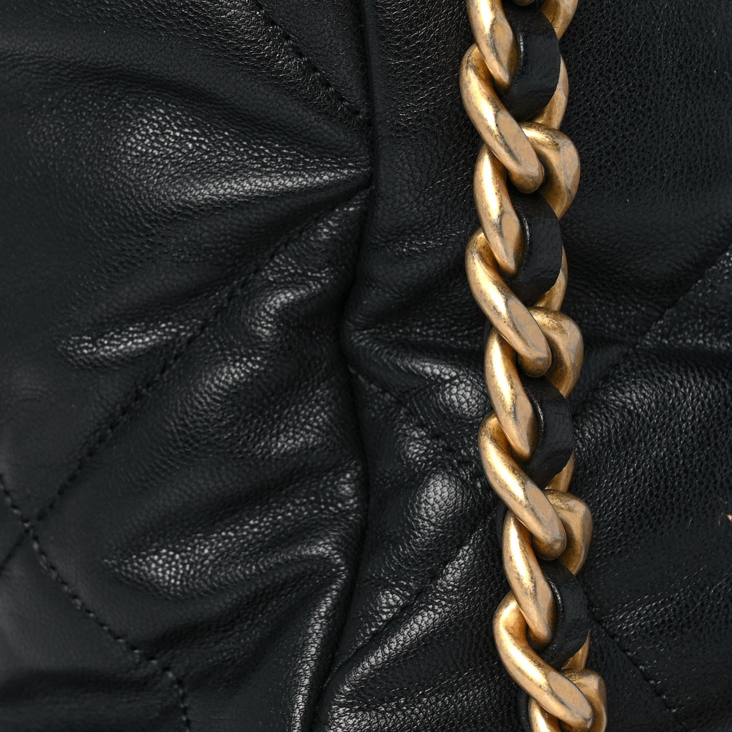Chanel Goatskin Quilted Maxi Chanel 19 Flap Black 11 of 13