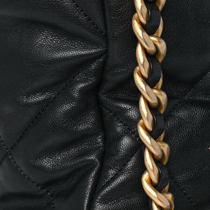Chanel Goatskin Quilted Maxi Chanel 19 Flap Black 11 of 13