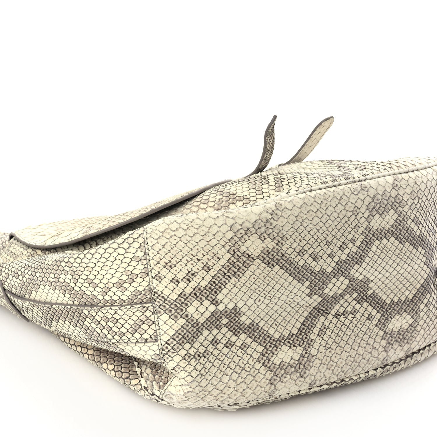 Christian Dior CHRISTIAN DIOR Snakeskin Saddle Soft Bag 7 of 8