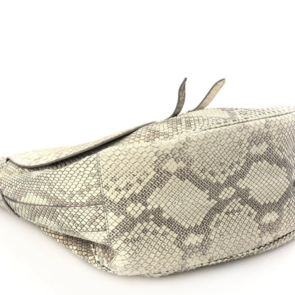 Christian Dior CHRISTIAN DIOR Snakeskin Saddle Soft Bag 7 of 8