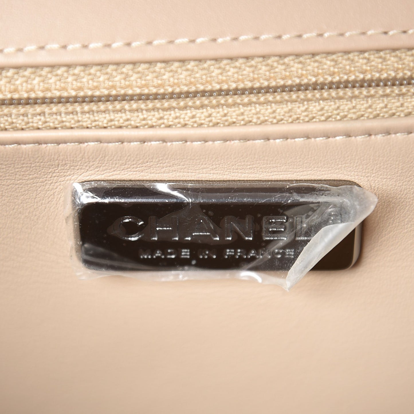 Python Calfskin Large Boy Flap Beige