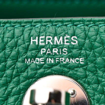 Hermes Taurillon Clemence Mini Lindy 20 Vert Vertigo 6 of 7