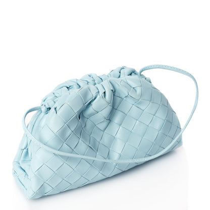 Bottega Veneta Nappa Intrecciato The Mini Pouch Pale Blue 2 of 8