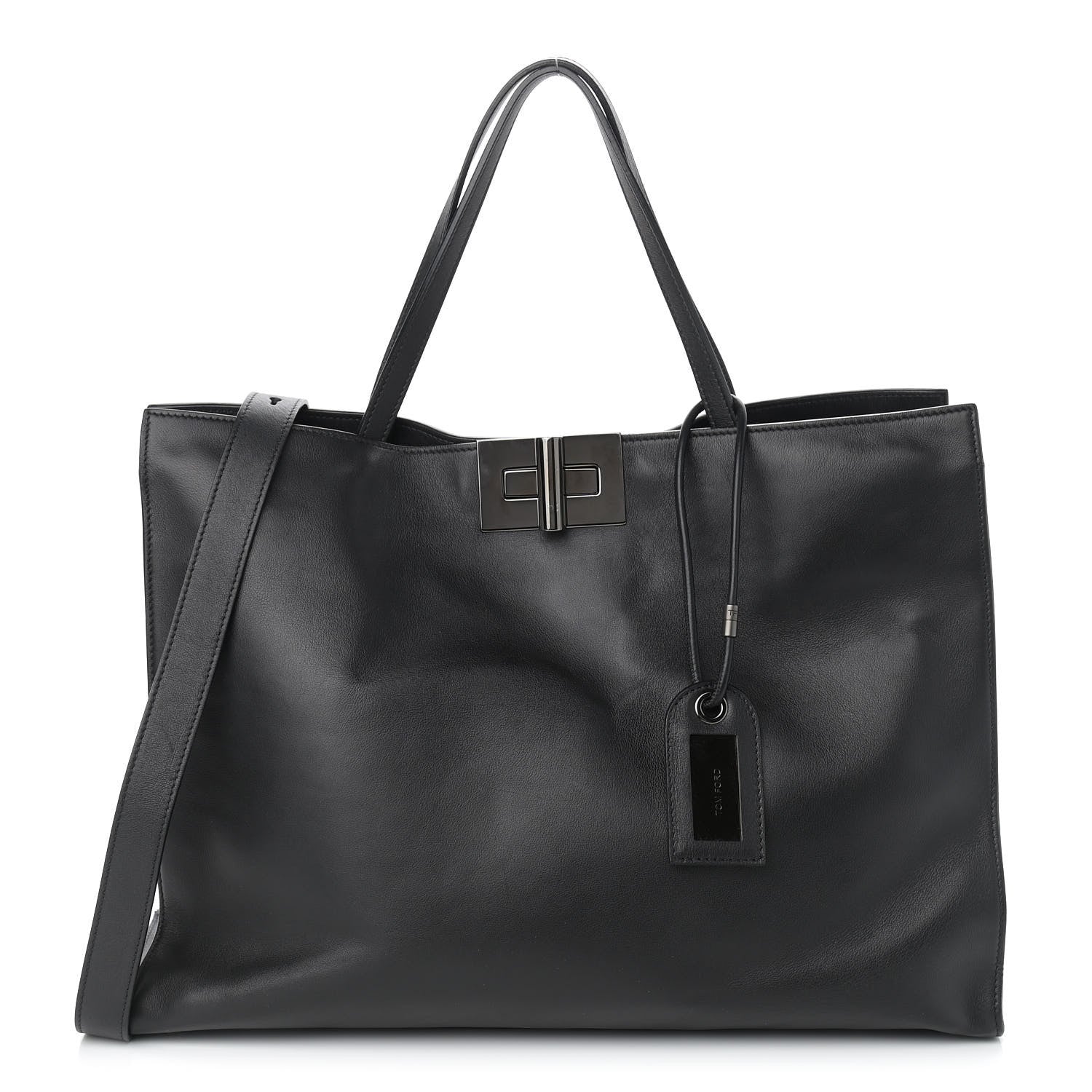Tom Ford Calfskin Natalia Tote Black 1 of 10