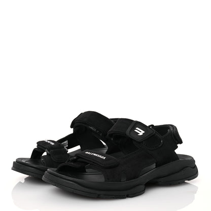 Balenciaga Recycled Casual Nylon Womens Tourist Sandals 39 Black 3 of 10