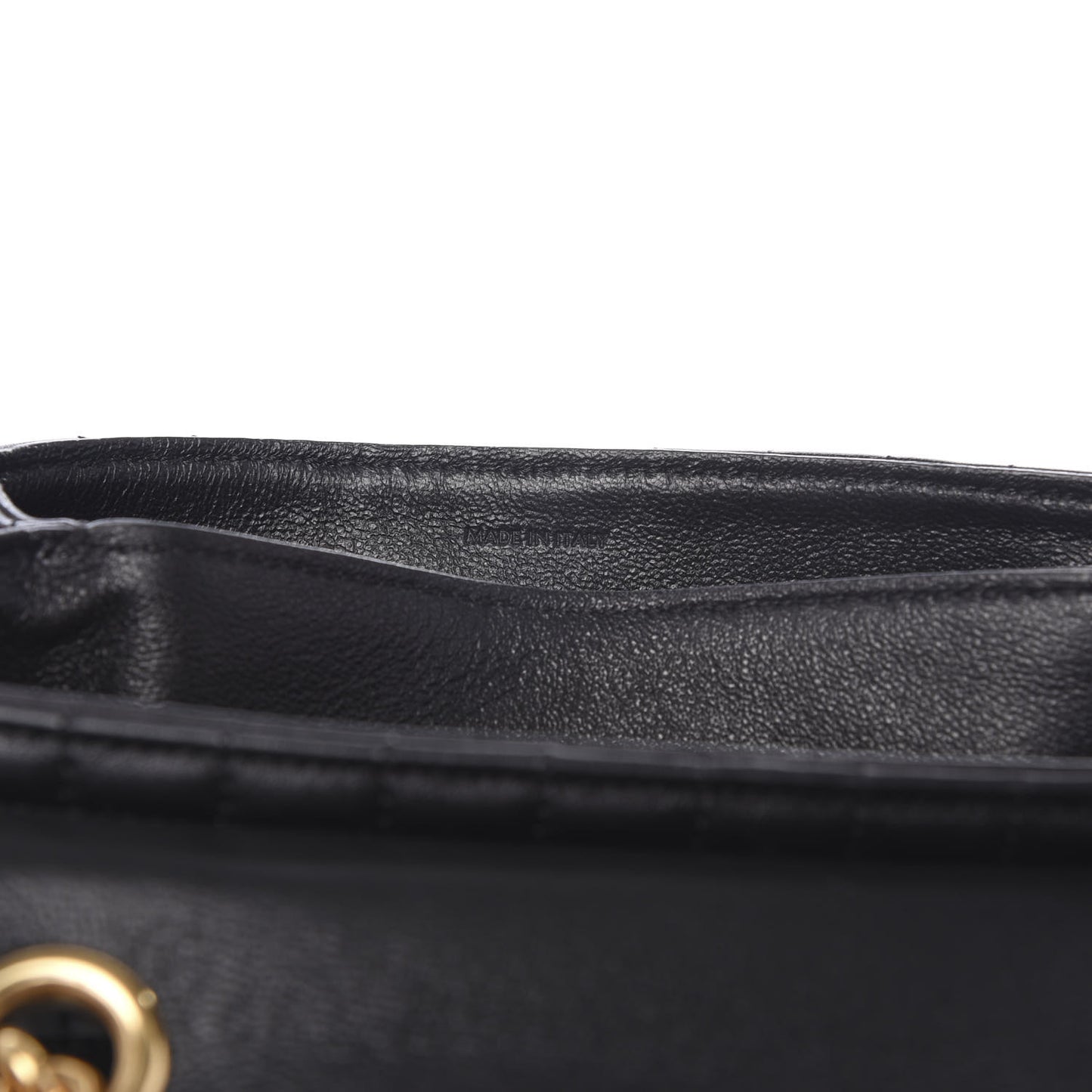 Calfskin Quilted Small C Bag Black
