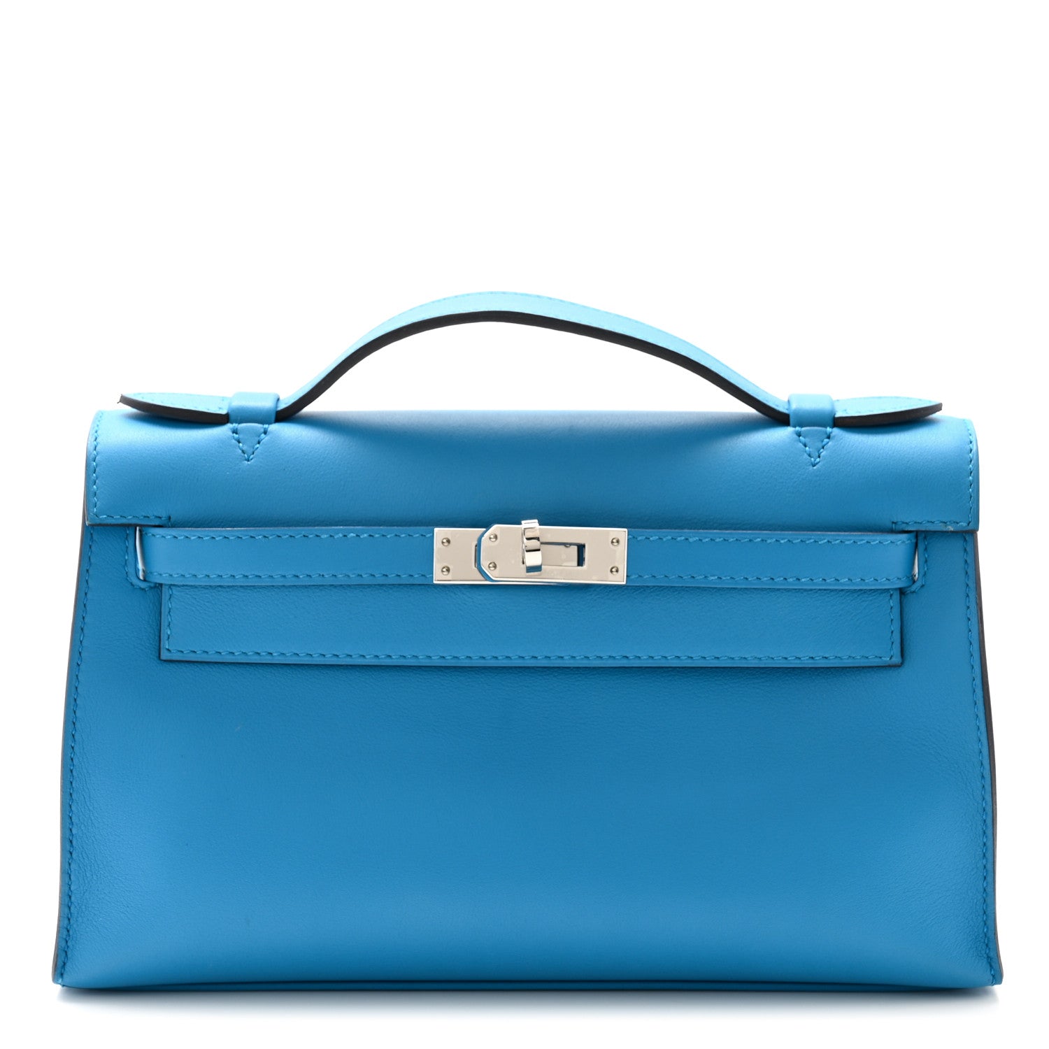 Hermes Swift Kelly Pochette Clutch Bleu Frida 1 of 10