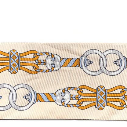 Hermes Silk Harnais En Rosace Twilly Creme Ciel Ocre 5 of 5