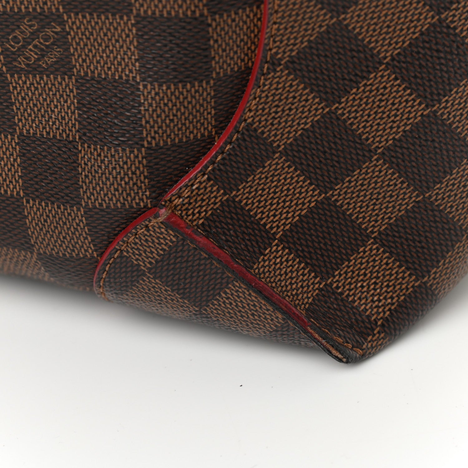 Louis Vuitton Damier Ebene Caissa Hobo Cherry 9 of 25