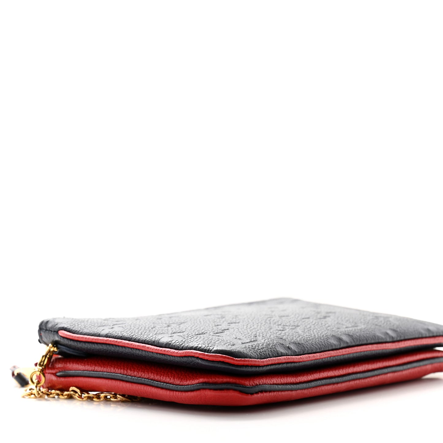 Empreinte Double Zip Pochette Marine Rouge