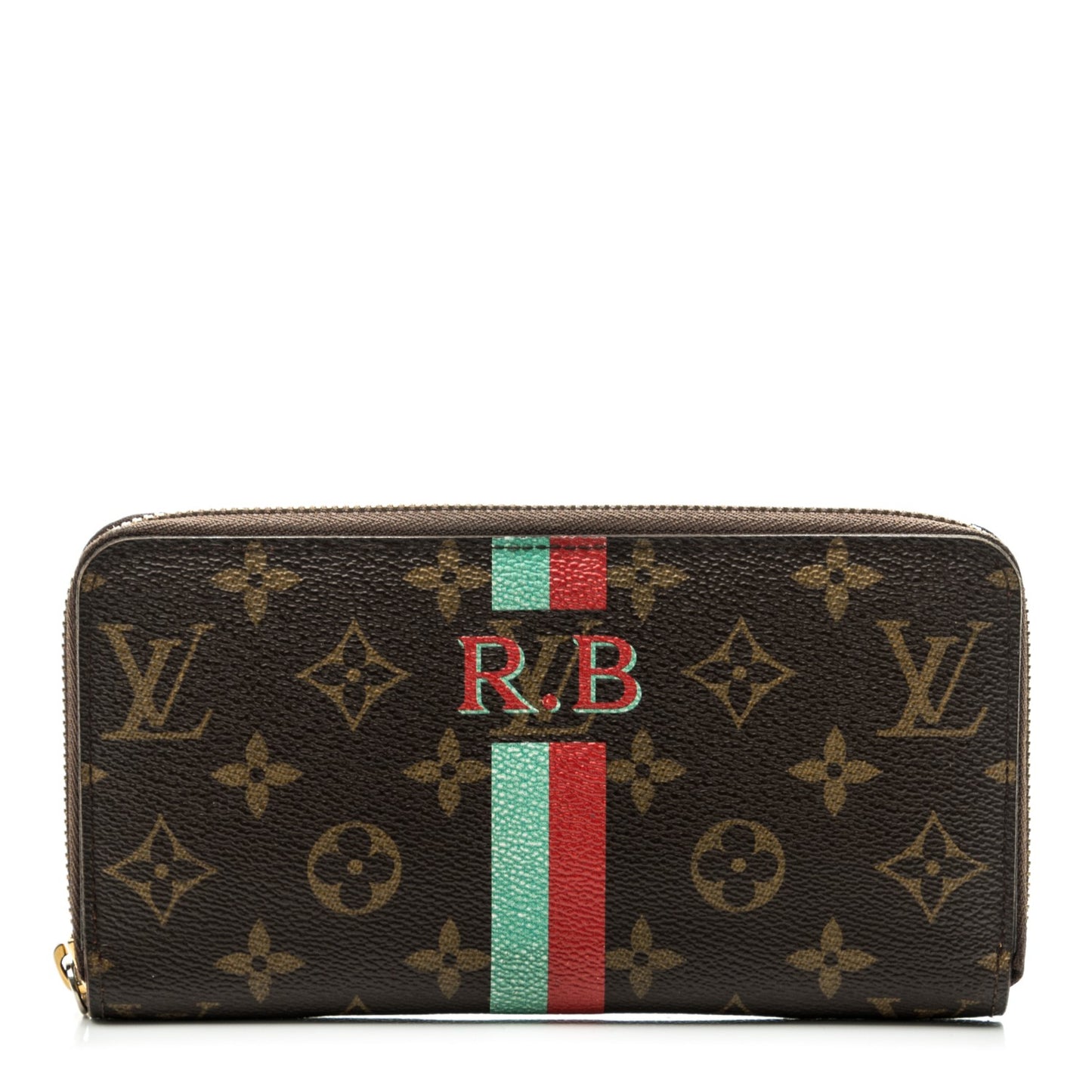 Mon Monogram Zippy Wallet Vert Clair Rouge