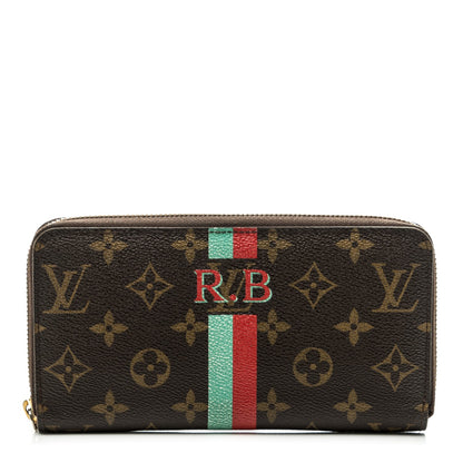 Louis Vuitton Mon Monogram Zippy Wallet Vert Clair Rouge 1 of 7