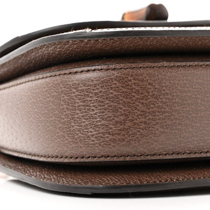 Gucci Monogram Jumbo GG Textured Dollar Calfskin Web Mini Bamboo 1947 Top Handle Bag Camel Ebony New Acero 9 of 15