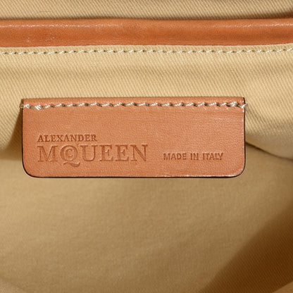 Alexander McQueen Printed Canvas Floral Patchwork Padlock Skull Clutch 6 of 7