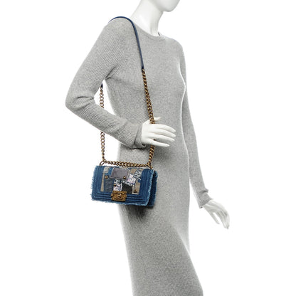 Chanel Denim Patchwork Small Boy Flap Blue 2 of 7