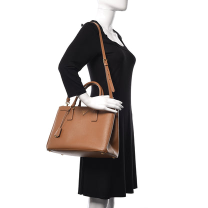 Prada Saffiano Medium Galleria Double Zip Tote Caramel 2 of 13