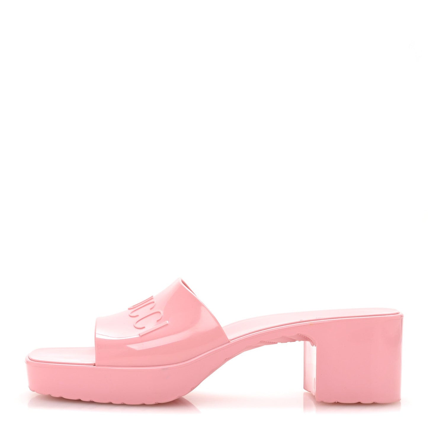 Rubber Logo Womens Platform 20/60mm Slide Sandals 39 Wild Rose