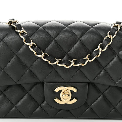 Chanel Lambskin Quilted Mini Rectangular Flap Black 8 of 10